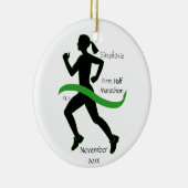 Vrouw Halfmarathon Ornament in Lt. Green (Rechts)