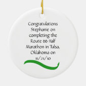 Vrouw Halfmarathon Ornament in Lt. Green (Achterkant)