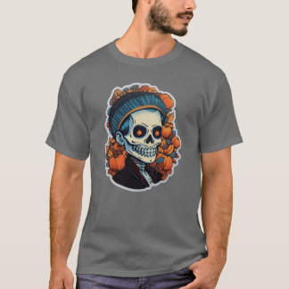 Vrouw Halloween en pompoenen voor Halloween meisje T-shirt