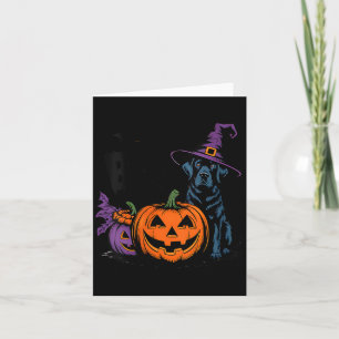Vrouw Halloween Spoky Zwarte Labrador Retriever Kaart