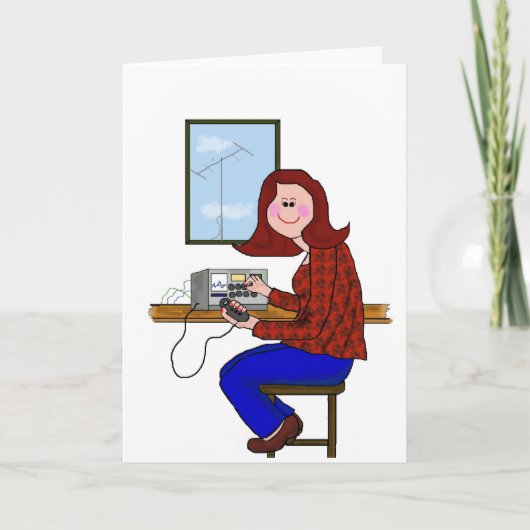 Vrouw ham - Auburn of rood haar Kaart (Voorkant)