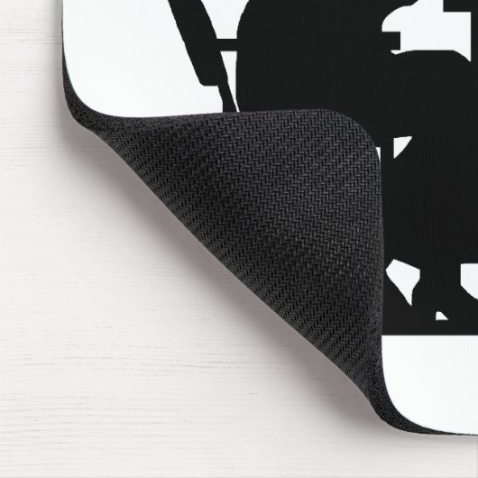 Vrouw ham silhouet kopieerbericht mousepad muismat (Hoek)