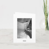 Vrouw hand die bruidsjurk achterlaat kaart (Achterkant)