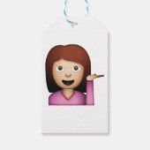 Vrouw Hand Gesture - Emoji Cadeaulabel (Voorkant)