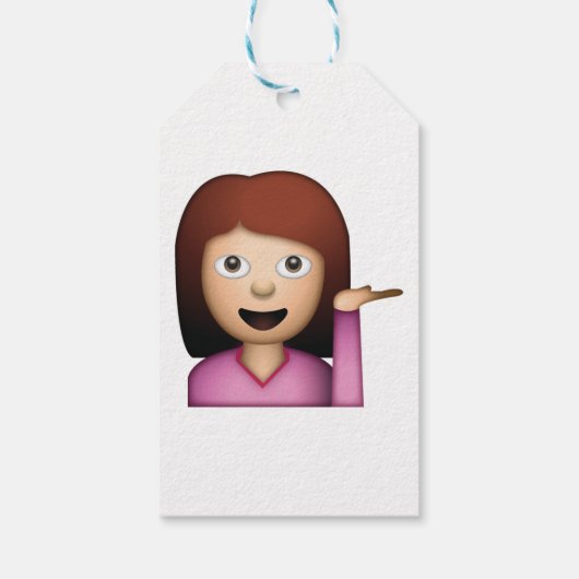 Vrouw Hand Gesture - Emoji Cadeaulabel (Achterkant)
