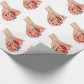 Vrouw hand houdmodel van de menselijke nier cadeaupapier (Hoek)