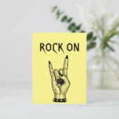 Vrouw-hand-Rocker-gebarentaal Briefkaart (Staand voorkant)