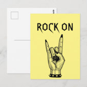 Vrouw-hand-Rocker-gebarentaal Briefkaart (Voorkant / Achterkant)