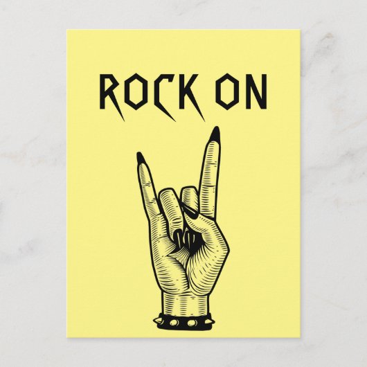 Vrouw-hand-Rocker-gebarentaal Briefkaart (Voorkant)