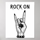 Vrouw-hand-Rocker-gebarentaal Poster (Voorkant)