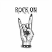 Vrouw-hand-Rocker-gebarentaal Sticker (Voorkant)