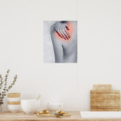 Vrouw handen tegen de schouder en massage poster (Keuken)
