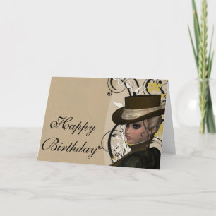   vrouw Happy Birthday Kaart 1