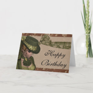   vrouw Happy Birthday Kaart 3