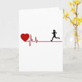 Vrouw Hardlopen Workout Hartslag Kaart voor Runner (Gele Bloem)