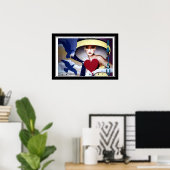 Vrouw Hart Art Deco Poster (Thuiskantoor)