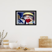 Vrouw Hart Art Deco Poster (Keuken)