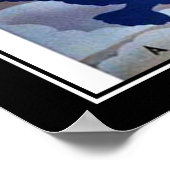 Vrouw Hart Art Deco Poster (Hoek)