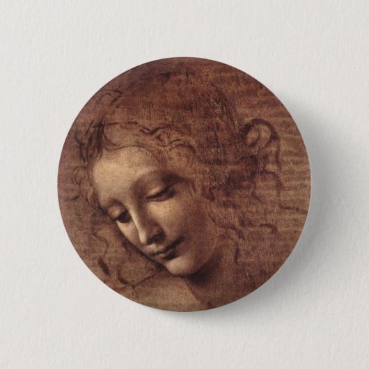 Vrouw Head La Scapigliata Ronde Button 5,7 Cm (Voorkant)