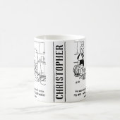 Vrouw heeft een gebroken arm, dus Man doet de vern Koffiemok (Center)