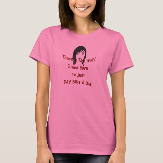 Vrouw hemd met houding t-shirt (Voorkant)