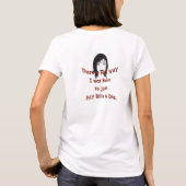Vrouw hemd met houding t-shirt (Achterkant)