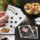 Vrouw, het raadsel met smaragdgroene ogen pokerkaarten (Insitu)