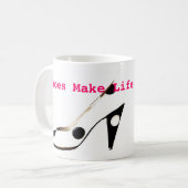 Vrouw hoge Mode schoenen Koffiemok (Voorkant links)