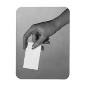 Vrouw Holding Kaart Magneet (Verticaal)