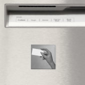 Vrouw Holding Kaart Magneet (Insitu (Vaatwasser))