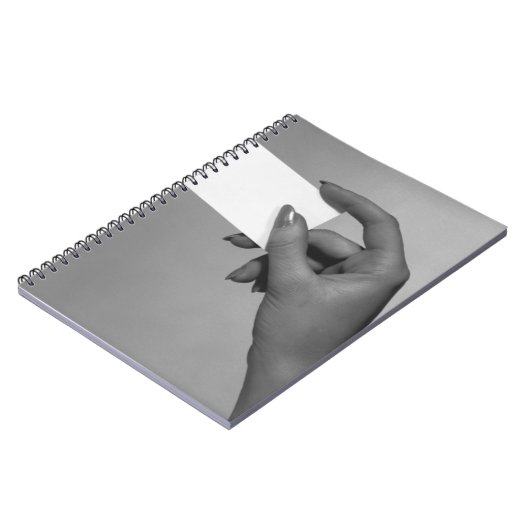 Vrouw Holding-kaart Notitieboek (Linkerzijde)