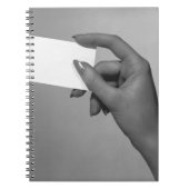 Vrouw Holding-kaart Notitieboek (Voorkant)