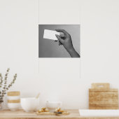 Vrouw Holding Kaart Poster (Keuken)