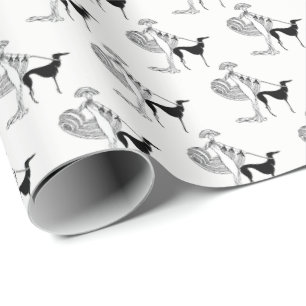 Vrouw-hond-gevuldIn-ArtDeco-Trans-BG-ADD-155 Cadeaupapier