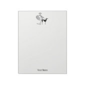 Vrouw-hond-gevuldIn-ArtDeco-Trans-BG-ADD-155 Notitieblok (Linkerzijde)