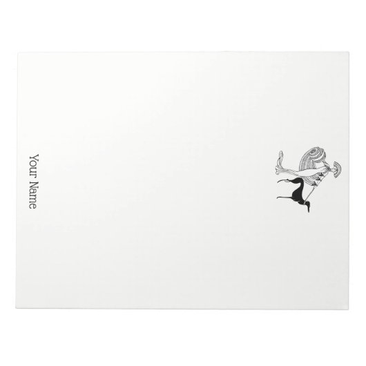 Vrouw-hond-gevuldIn-ArtDeco-Trans-BG-ADD-155 Notitieblok (Voorkant)