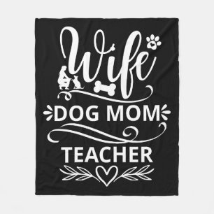 Vrouw Hond Moeder Leraar Grappige Hond Liefhebbers Fleece Deken