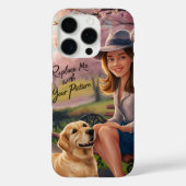 Vrouw Hondenpark Bank Portret Case-Mate iPhone Case (Achterkant)