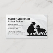 Vrouw Hondentrainer | Dierenservices Visitekaartje (Voorkant)