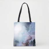 Vrouw hoofd silhouet en biddende handen tote bag (Voorkant)