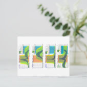 Vrouw hormonen regelen menstruatiecyclus briefkaart (Staand voorkant)