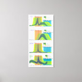 Vrouw hormonen regelen menstruatiecyclus canvas afdruk (Voorkant)