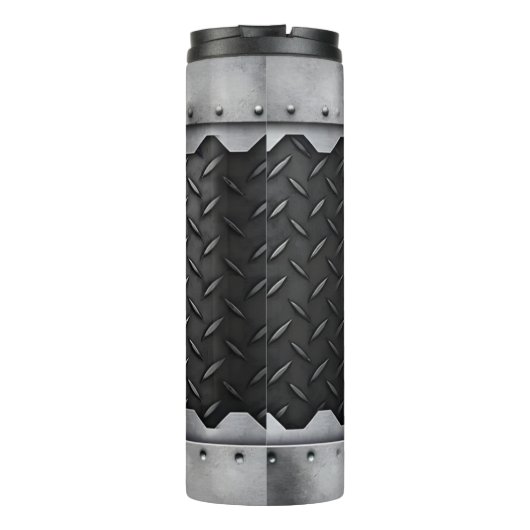 Vrouw houdt van haar mechanische bloem thermosbeker (Achterkant)