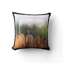 Vrouw House Finch over Wooden Fence Digital Art