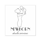 Vrouw Hugging Newborn Baby Zelfinktende Stempel (Design)