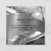 Vrouw huid lichaam cosmetische scrub vierkante visitekaartje (Achterkant)