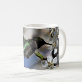 Vrouw Hummingbird in Plum Tree Koffiemok
