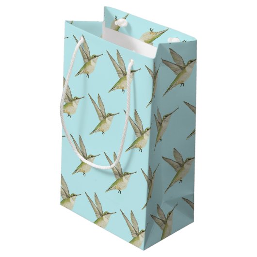 Vrouw Hummingbird Klein Cadeauzakje (Achterkant Gekanteld)