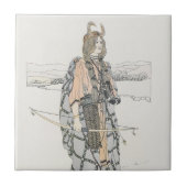 Vrouw Hunter (door Ann Macbeth) Tegeltje (Voorkant)