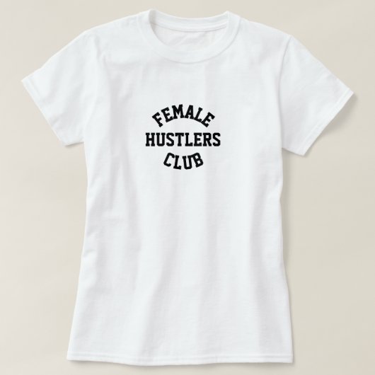 VROUW HUSTLERS CLUB LID T-SHIRT (Design voorkant)